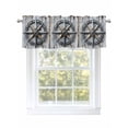 thumbnail image 1 of Vintage Compass Coastal Curtain Valances for Windows, Nautical Summer Beach Ocean Kitchen Valance Window Treatment, Light Filtering Block Curtains for Bathroom/Bedroom/Living Room 42'' x 18'', 1 of 9