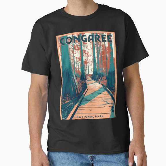 Vintage Congaree National Park Vintage Travel Poster Classic T-Shirt T-Shirt - Perfect T-Shirt For Everyone