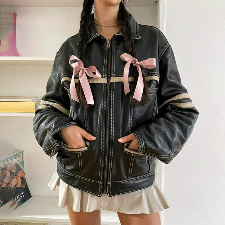 Casual Street Striped Contrast Cardigan Collar Outerwear