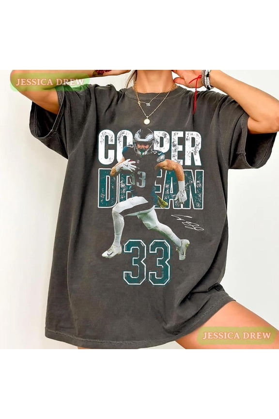 Vintage Cooper Dejean Eagles Comfort Colors Oversized T-Shirt, Football Fan Apparel, Philadelphia Sports Gift