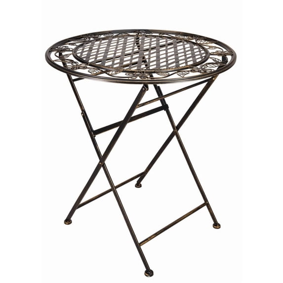28" Vintage Copper Barcelona Bistro Table by Chivari