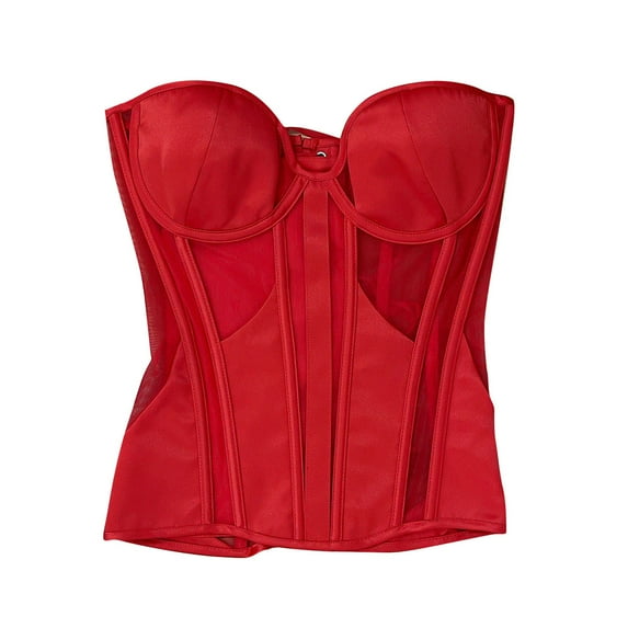 Vintage Corset Tops for Women Satin Waist Cincher Overbust Bustiers Strapless Open Back Renaisssance Corsets