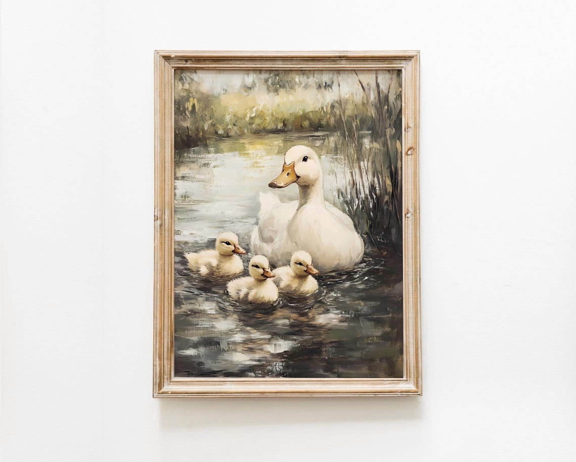 Vintage Cottage Ducks Nursery Wall Art Print, Neutral Farm, Pastel ...