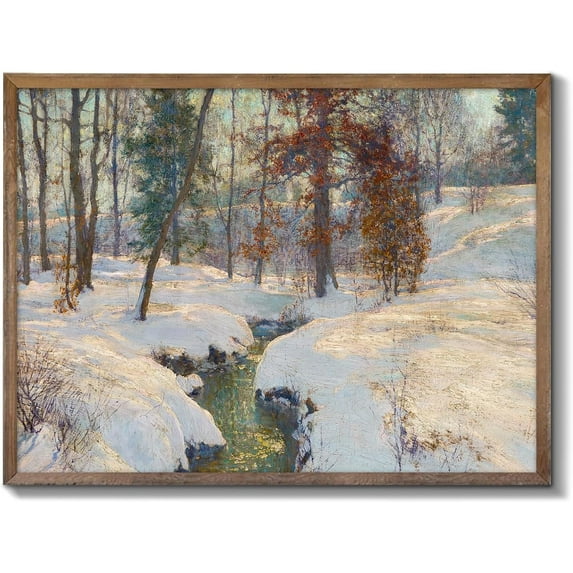 Vintage Cottage Wall Art, Landscape Wall Art Prints, Old Cottages Countryside Landscape Wall Art, 8" X 10" Unframed Canvas Prints Decorations for Living Room Home Farmhouse Bathroom Decor