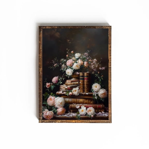 Vintage Cottagecore Wall Art Book Poster Dark Academia Wall Art Storybook Art Vintage Fairytale Wall Art, 8x12 UNFRAMED