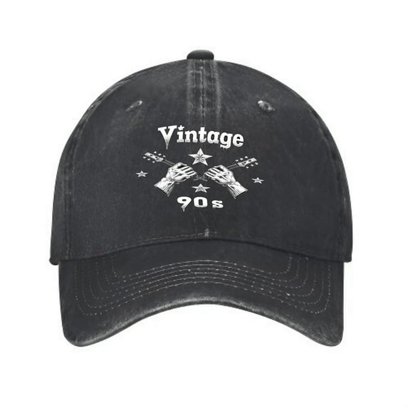 Vintage Cotton Washed Distressed Baseball Cap - 90s Style Golf Dad Hat for Men & Women with Star Graphics and Decorative Elements