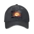 thumbnail image 1 of Vintage Cotton Washed Distressed Baseball Cap - Artistic Hand Holding Glowing Orb Design Unique Golf Dad Hat for Men & Women, 1 of 6