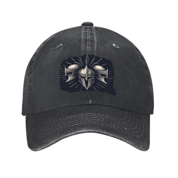 Vintage Cotton Washed Distressed Baseball Cap - Dynamic Helmet Design with Radiating Lines - Stylish Golf Dad Hat for Men & Women