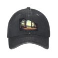 thumbnail image 1 of Vintage Cotton Washed Distressed Baseball Cap - Scenic Outdoor Patch Design Golf Dad Hat for Men & Women Curved Brim Relaxed Fit, 1 of 6