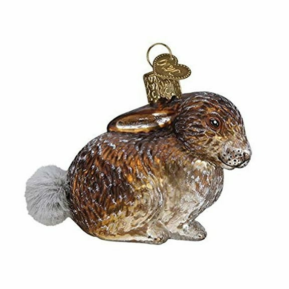 Old World Christmas Vintage Inspired Cottontail Bunny Holiday Ornament Glass