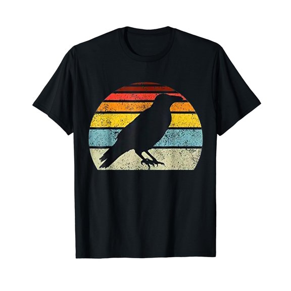 Vintage Counting Sunset Crow Raven T-Shirt