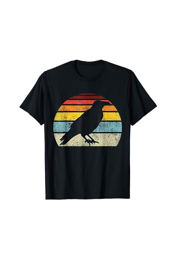 Vintage Counting Sunset Crow Raven T-Shirt