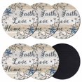 thumbnail image 1 of Vintage Country Coasters Set of 6, Absorbent Coasters for Drinks, Blue Rustic Texas Star Vines Wooden Grain Coaster for Desk Coffee Table Protection, Home Decor House Warming Gifts 4", 1 of 8