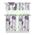 thumbnail image 1 of Vintage Country Curtains 36 Inch - 3 Panel Rustic Bloom Set with Bohemian Wildflowers, Rod Pocket Kitchen Window Drapes for Farmhouse Style, 1 of 6