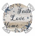 thumbnail image 1 of Vintage Country Round Tablecloth for 36-44 Inch Tables,Fitted Table Cover with Elastic Edge,Blue Rustic Texas Star Vines Wooden Grain Waterproof Outdoor Table Cloth Protector for Patio Garden Dinner, 1 of 9