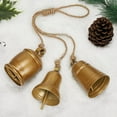 thumbnail image 1 of Vintage Country Rustic Style Bells Cluster Hanging Handmade Metal Harmony Christmas Hanging Cow Bells on Jute Rope, 1 of 8