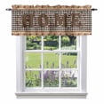 thumbnail image 1 of Vintage Country Star Valance Curtain Retro Home Berries Black Plaid Wood Window Valances Rod Pocket Short Curtains Window Treatments for Kitchen Bedroom Bathroom Laundry 42" x 12", 1 of 9