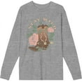 thumbnail image 1 of Vintage Country Stay Wild Adult Heather Gray Crew Neck Long Sleeve Tee-3XL, 1 of 3