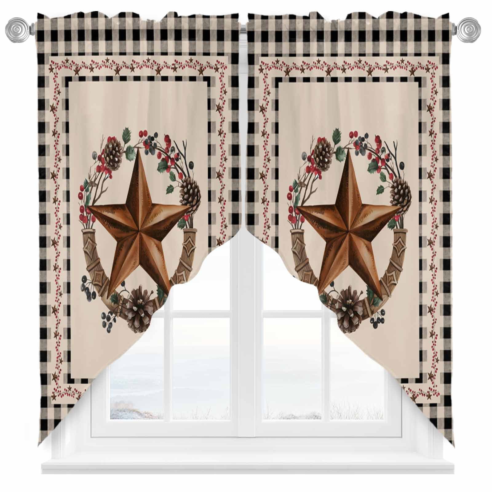 Country Swag Curtains For Kitchen