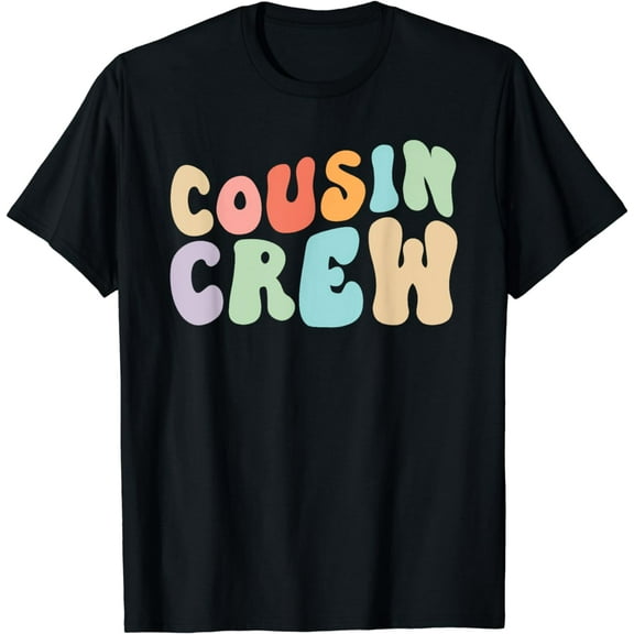 Vintage Cousin Crew Groovy Retro Design Family Matching Cool T-Shirt