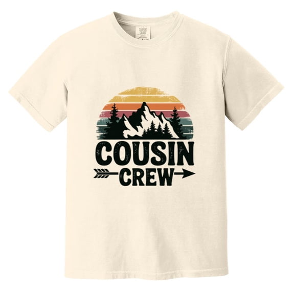 Vintage Cousin Crew Summer Camp Mountains Adventure 2024 Comfort Color T-Shirt, Unisex, up to size 4XL