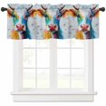 thumbnail image 1 of Vintage Cow Valances for Windows Farmhouse Kitchen Curtains Valances Rod Pocket Valance Curtains for Kitchen Windows Country Oil Abstract Painting Wooden Grain Window Valances for Bathroom 42"x18", 1 of 6