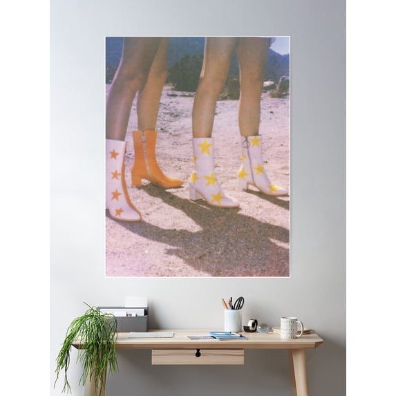 Vintage Cowboy Boots Poster Wall Art, Modern Wall Decor For Living Room Bedroom, 12x18 UNFRAMED