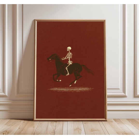 Vintage Cowboy Horseback Riding Western Ranch Equestrian Wall Art Print Unframed Paper Print