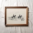thumbnail image 1 of Vintage Cowboy Sketch Western Countryside Rustic Artwork, UNFRAMED Size 30x30, 1 of 1