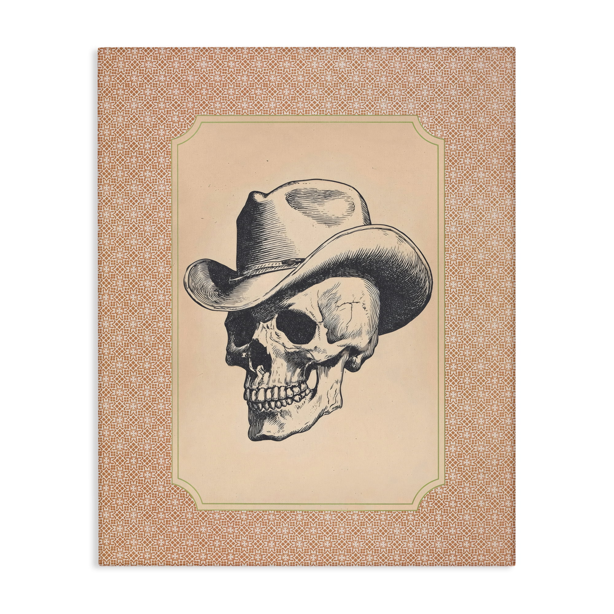 Vintage Cowboy Skull Canvas Wall Art, design by Arlington Prints