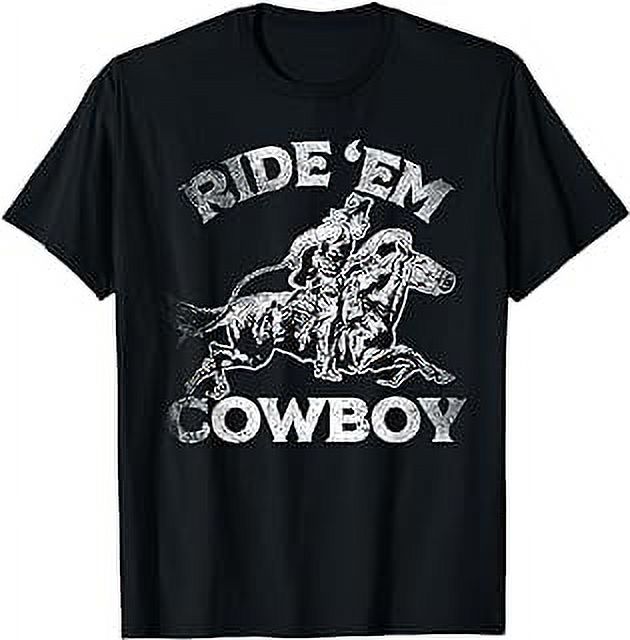 Vintage Cowgirl Woman's Country Ride'em Cowboy Horse Riding TShirt