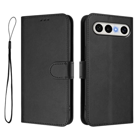 Vintage Cowhide RFID Blocking Wallet PU Phone Case, Flip Folio Leather Cover with Card Slots, Kickstand & Hand Strap, Shockproof Protective Case for VIVO X300 FE/S50 Pro Mini 5G Domestic-Black price history and forecast - No Brand Name (Generic) YBPT19VIVOX300FE-01