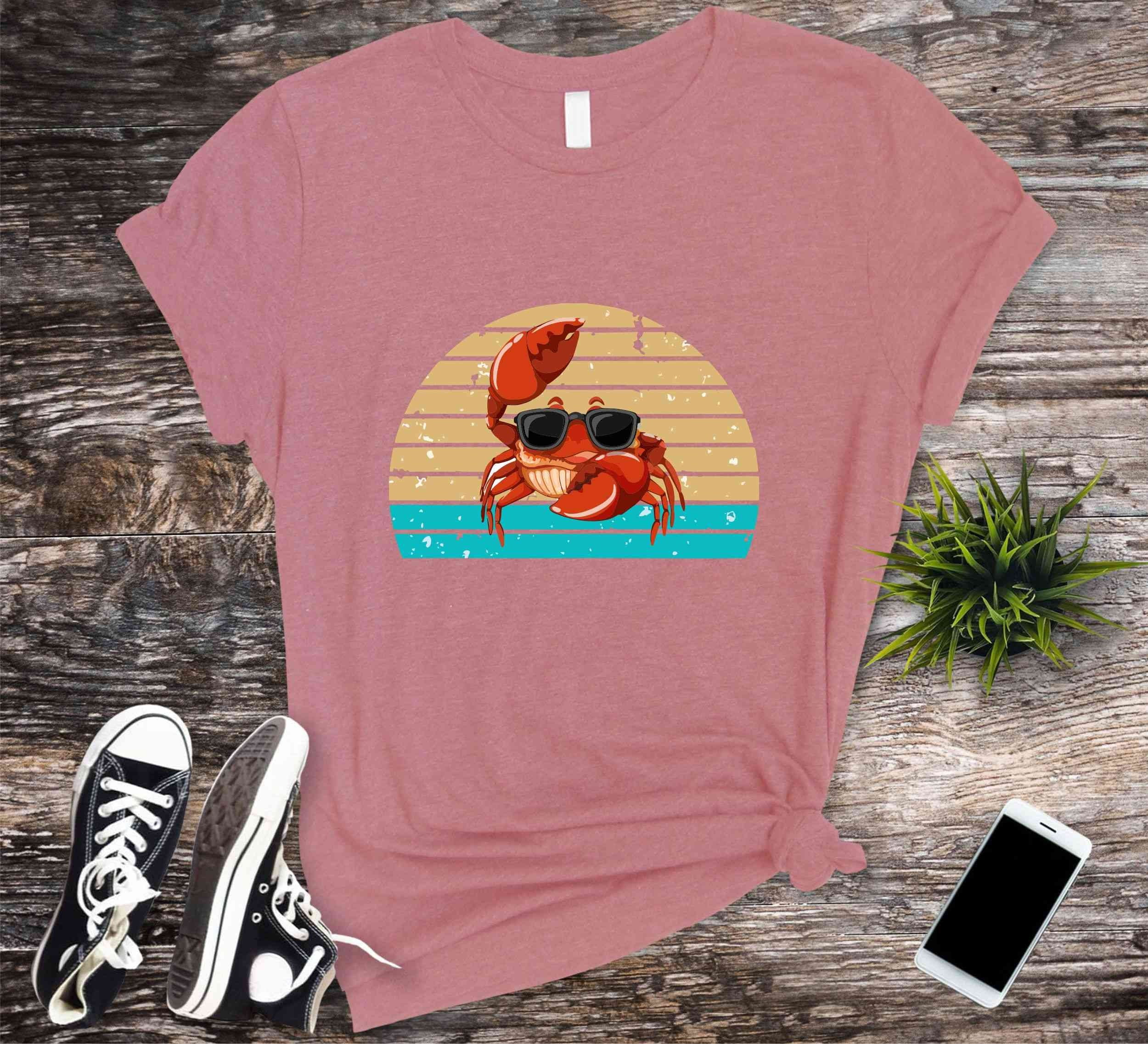 Crab T-Shirt Crabs Tshirt Heartbeat Tee Gift Vintage Sea Crab T-Shirt Crabs Tshirt Heartbeat Tee Gift Vintage Sea