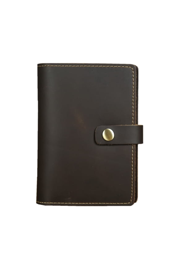 Vintage Crazy Horse Leather Passport Holder Multifunctional Portable Wallet Casual Fashion Cowhide Clutch Bag Ticket Holder Document Bag