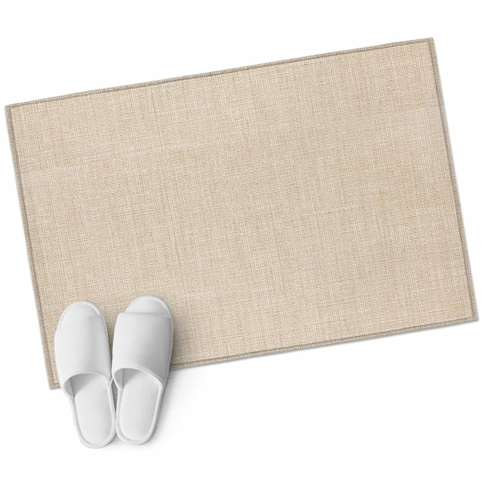 Vintage Cream Entryway Rug 2x3 Area Rug Washable Indoor Doormat Small Bathroom Rugs Non-Slip Low Pile Accent Throw Rugs Farmhouse Retro Beige Solid Color Floor Carpet for Kitchen Bedroom Entrance