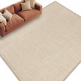 thumbnail image 1 of Vintage Cream Large Area Rugs for Bedroom Living Room, Soft Non Slip Carpet Bedside Rug, Farmhouse Retro Beige Solid Color Rectangular Floor Cover Kitchen Accent Rug 5'x8' for Dining Room/Office, 1 of 9