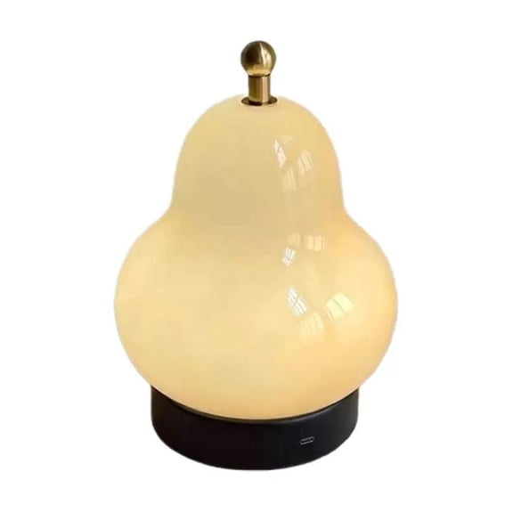 Vintage Cream Style Pear Shaped Table Lamp, Romantic Bedside Night Light for Bedroom Homestay Ambient Decor