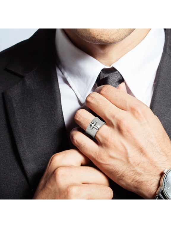 Vintage Cross Knuckle Wrap Ring - Unisex Silver Wide Band Statement Ring with Alloy Construction - 1.8x1cm Size - Fashion Jewelry Gift for Men & Women