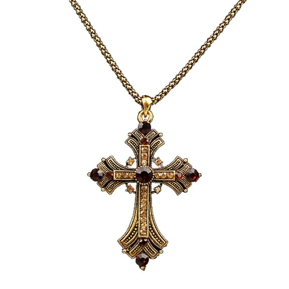 Vintage Cross Pendant Necklace for Women Men Chain Goth Choker Grunge Jewelry Accessories Gothic Male Female Necklaces