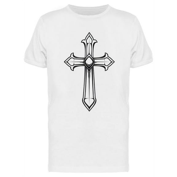 Vintage Cross Tattoo T-Shirt Men -Image by Shutterstock, Male x-Large