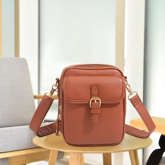 Vintage Crossbody Messenger Bag - Anti-Theft Nylon Purse with Card Slots for Daily Essentials, Travel Shoulder Bag​(Brown)