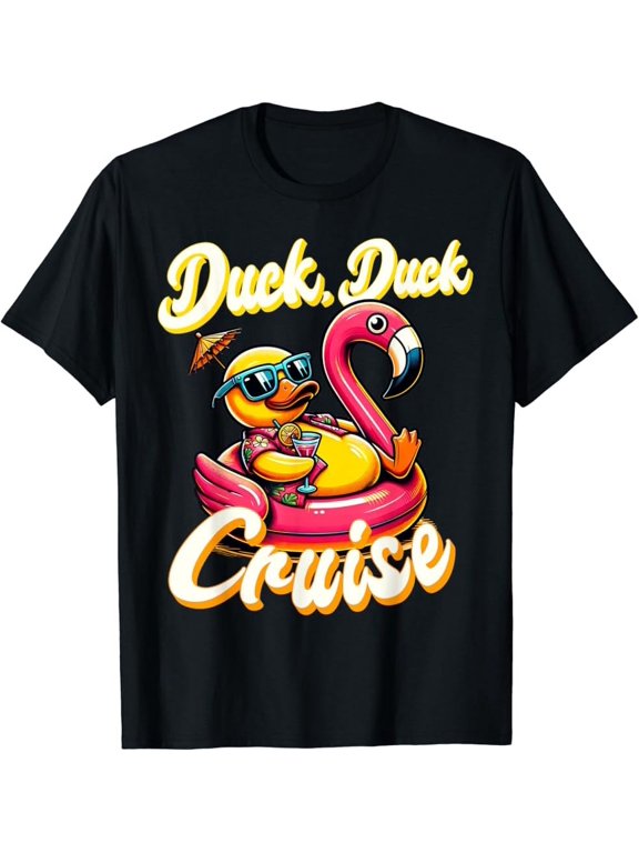 Vintage Cruising Ducks Duck Duck Cruise Family Vacation Rubber Duck T-Shirt BLACK Unisex S-5XL Hot Trending Shirt, Vintage Birthday Gift