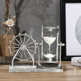 thumbnail image 1 of Vintage Crystal Ferris Wheel Hourglass Decoration Rotatable Desktop Ornament with Snowflake Glitter for Home Decor,Bedroom Tabletop,Office Desk and Festive Holiday Celebration Centerpiece Gift, 1 of 7