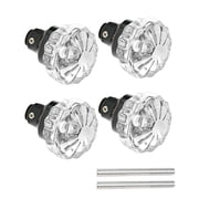 Vintage Crystal Glass Door Knobs with Antique Mortise Locks Oil Rubbed Bronze 2 Pack