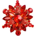 thumbnail image 1 of Vintage Crystal Rhinestone Flower-shaped Brooch Pin Accessories, 1 of 6