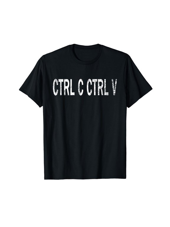 Vintage Ctrl C Ctrl V Distressed Techie Humor T-Shirt