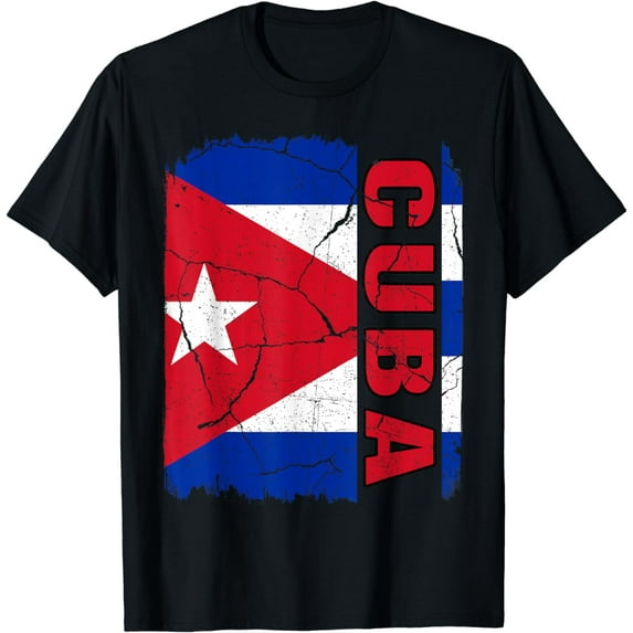 Vintage Cuban Flag Cuba Pride Roots Heritage Gift T-Shirt