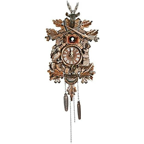 Vintage Cuckoo Wall Clock, Forest Style, Brown, 9.84*3.94*18.9in, Adjustable Volume, Hourly Chime, Night Mode, Silent Clock$$Home Decor, Kitchen, & Other