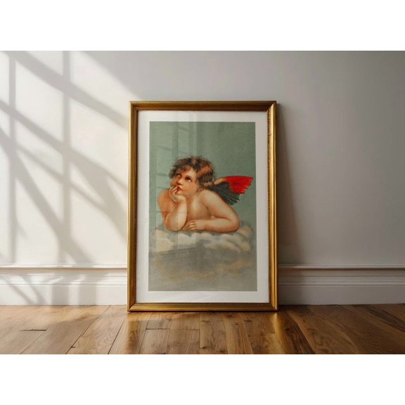 Vintage Cupid Valentine Poster, Retro Kitchen Wall Art