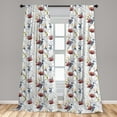 thumbnail image 1 of Vintage Curtains 2 Panels Set, Blossoming Summer Flora Pattern with Outline Design Silhouettes in Soft Tones, Window Drapes for Living Room Bedroom, 56"W X 95"L, Multicolor, by Ambesonne, 1 of 5